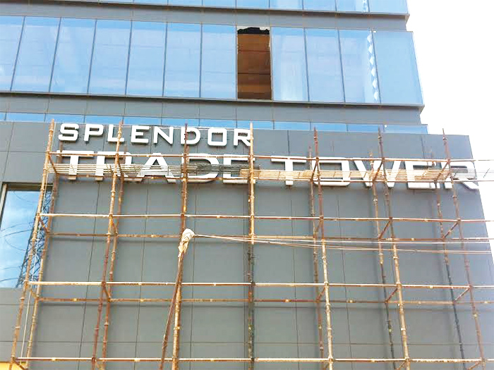 SPLENDOR TRADE TOWER STEEL LETTERS SIGNAGE GOLF COURSE EX ROAD GURGAON