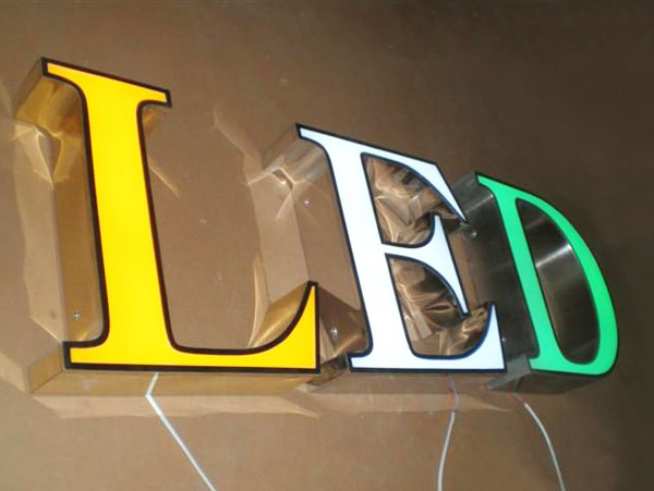 BRASS STEEL AND ALUMINIUM ACRYLIC LETTERS GLOW SIGN BOARD GALAXY SIGN.