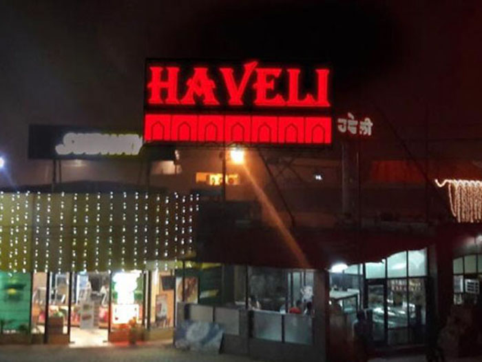 HAVELI RESTURANT HOTEL ACRYLIC LED GLOW SIGN BOARD IN JALANDHAR PUNJAB