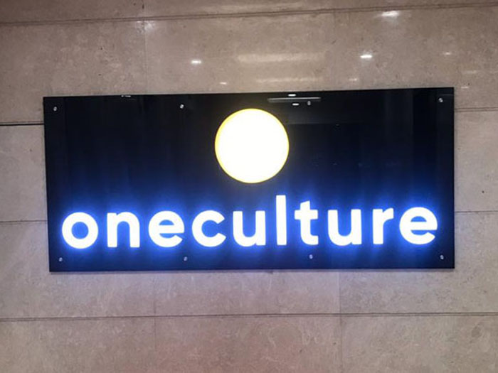 ONE CULTURE CO-WORKING SOLD ACRYLIC LETTERS INSTALLED IN GURGAON 
