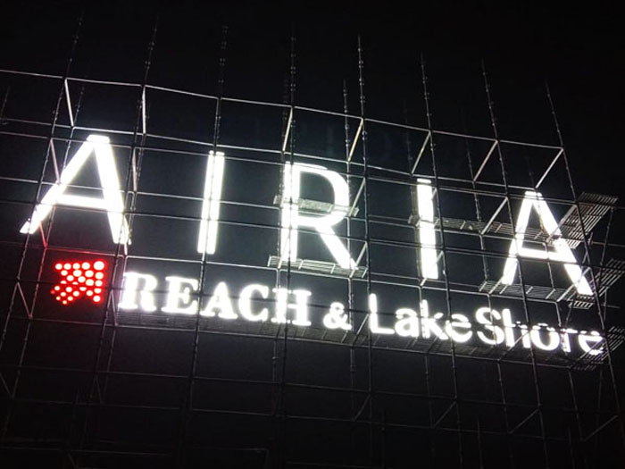 AIRIA MALL BUILDING 10 FT. LETTERS  INSTALLED IN SOHNA ROAD GURGAON 