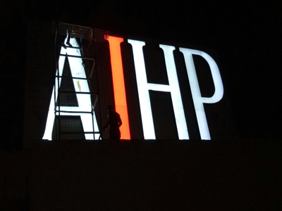 AIHP BUILDER COMMERCIAL PROJECT LED SIGNAGE DELHI JAIPUR HIGHWAY GGN