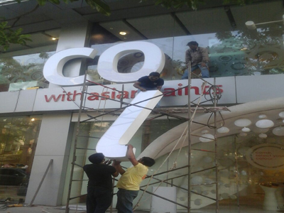 ASIAN PAINTS ACRYLIC CHANNEL LETTERS SIGNAGE INSTALLED IN BANGALORE  