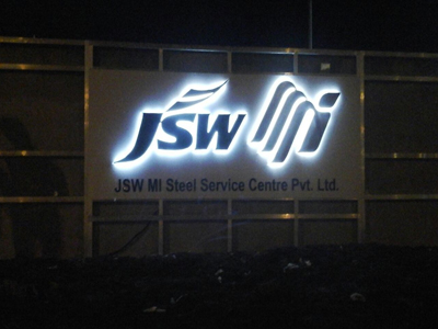 JSW MI STEEL 3D LED GLOW SIGN BOARD  BUILDING SIGNAGE IN GUJRAT INDIA