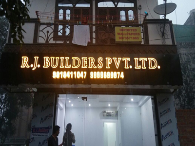 BUILDERS OFFICE GLOW SIGN BOARD SIGNAGE FOR OFFICE IN GURGAON DELHI 